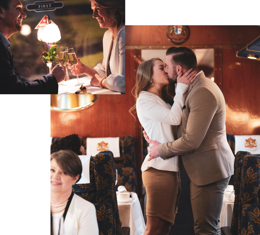 Romantic celebrations onboard statesman rail